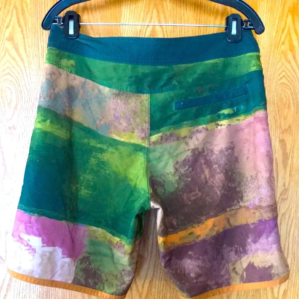 Prana 30 x 9” High Seas Board Shorts adjustable swim trunks stretchy UPF 50 EUC